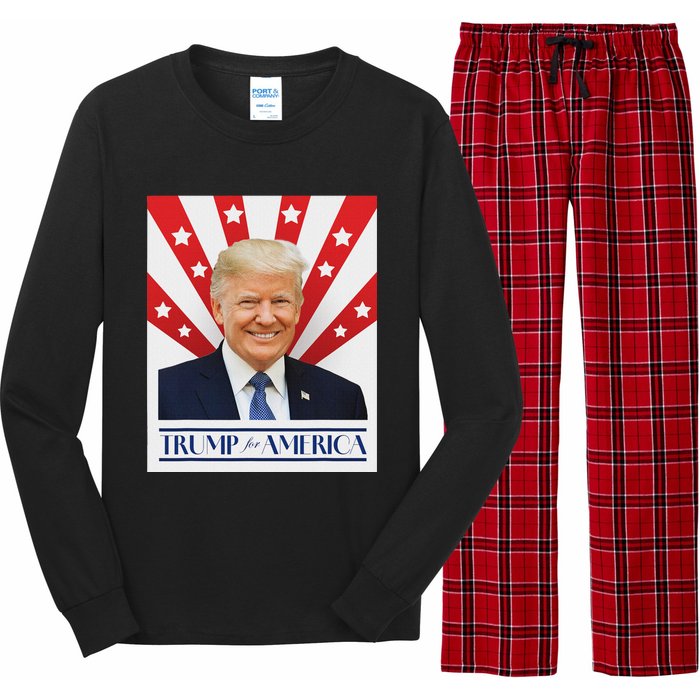 Trump For America 2024 Presidential Election Long Sleeve Pajama Set