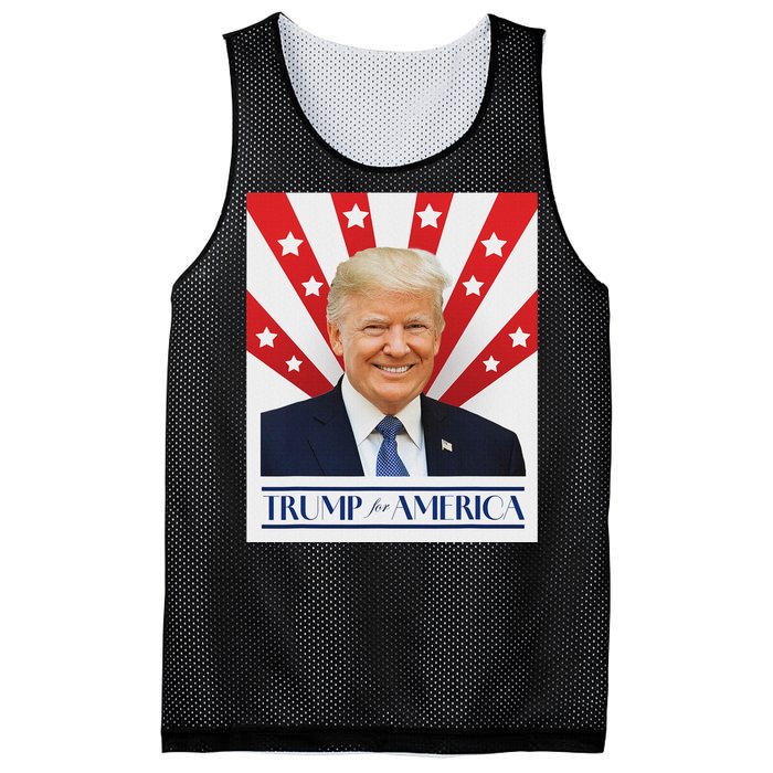 Trump For America 2024 Presidential Election Mesh Reversible Basketball Jersey Tank