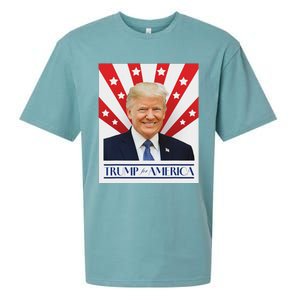 Trump For America 2024 Presidential Election Sueded Cloud Jersey T-Shirt