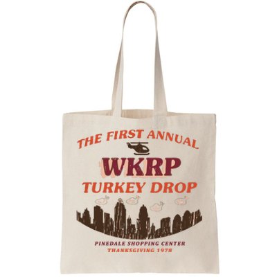 The First Annual Wkrp Turkey Drop Tote Bag