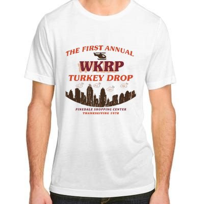 The First Annual Wkrp Turkey Drop Adult ChromaSoft Performance T-Shirt