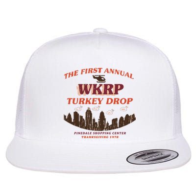 The First Annual Wkrp Turkey Drop Flat Bill Trucker Hat