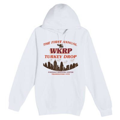 The First Annual Wkrp Turkey Drop Premium Pullover Hoodie