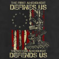 The First Amendment Defines Us American Flag Cool Comfort Performance Bucket Hat