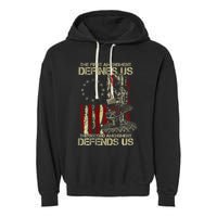 The First Amendment Defines Us American Flag Garment-Dyed Fleece Hoodie