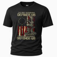 The First Amendment Defines Us American Flag Performance Shirt