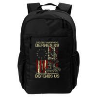 The First Amendment Defines Us American Flag Backpack
