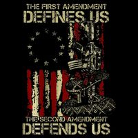 The First Amendment Defines Us American Flag 7-Panel Snapback Hat