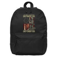 The First Amendment Defines Us American Flag 16 in Basic Backpack