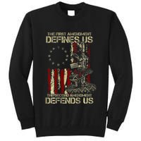 The First Amendment Defines Us American Flag Tall Sweatshirt