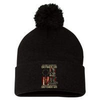 The First Amendment Defines Us American Flag Pom Pom 12in Knit Beanie