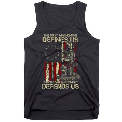 The First Amendment Defines Us American Flag Tank Top