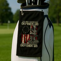 The First Amendment Defines Us American Flag Golf Towel