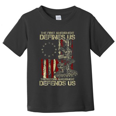 The First Amendment Defines Us American Flag Toddler T-Shirt
