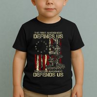 The First Amendment Defines Us American Flag Toddler T-Shirt
