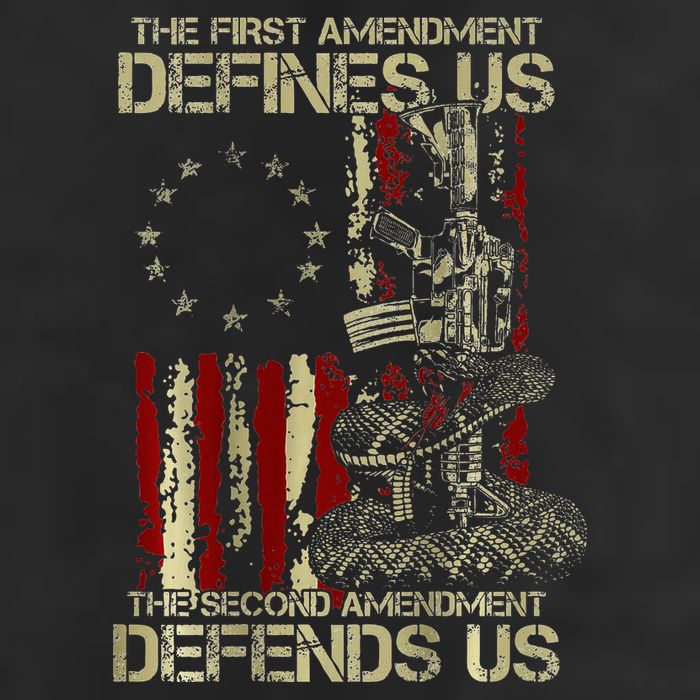 The First Amendment Defines Us American Flag Microfiber Hand Towel