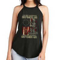 The First Amendment Defines Us American Flag Women's Perfect Tri Rocker Tank