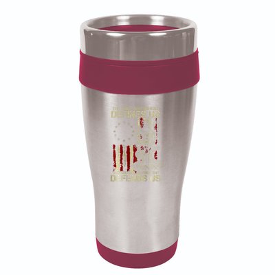 The First Amendment Defines Us American Flag 16oz Travel Tumbler