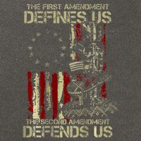 The First Amendment Defines Us American Flag Cotton Canvas Backpack