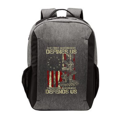The First Amendment Defines Us American Flag Vector Backpack