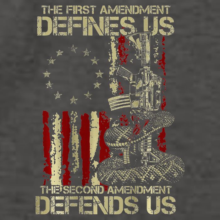 The First Amendment Defines Us American Flag Vector Backpack