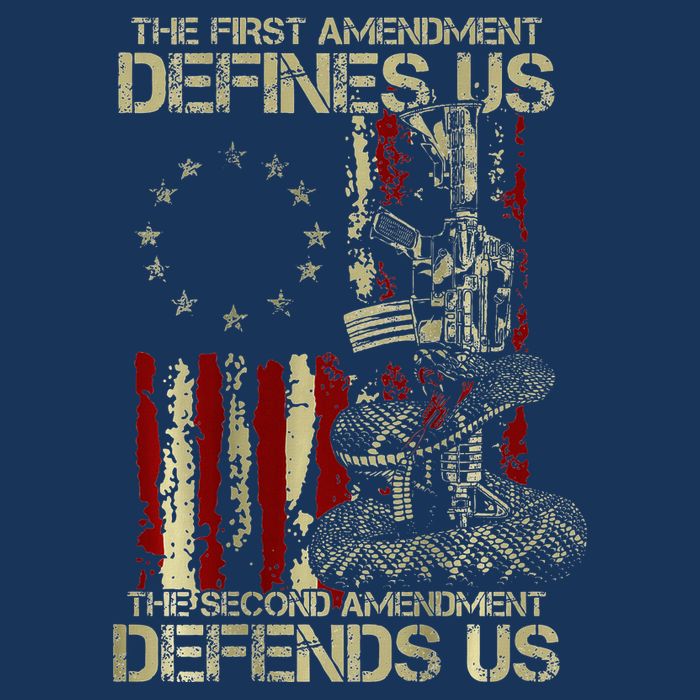 The First Amendment Defines Us American Flag Infant Baby Jersey Bodysuit
