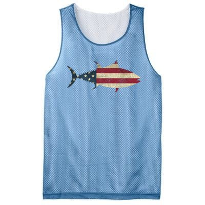 Tuna Fishing American Flag Vintage Patriotic Fisherman Gift Great Gift Mesh Reversible Basketball Jersey Tank