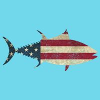 Tuna Fishing American Flag Vintage Patriotic Fisherman Gift Great Gift Button