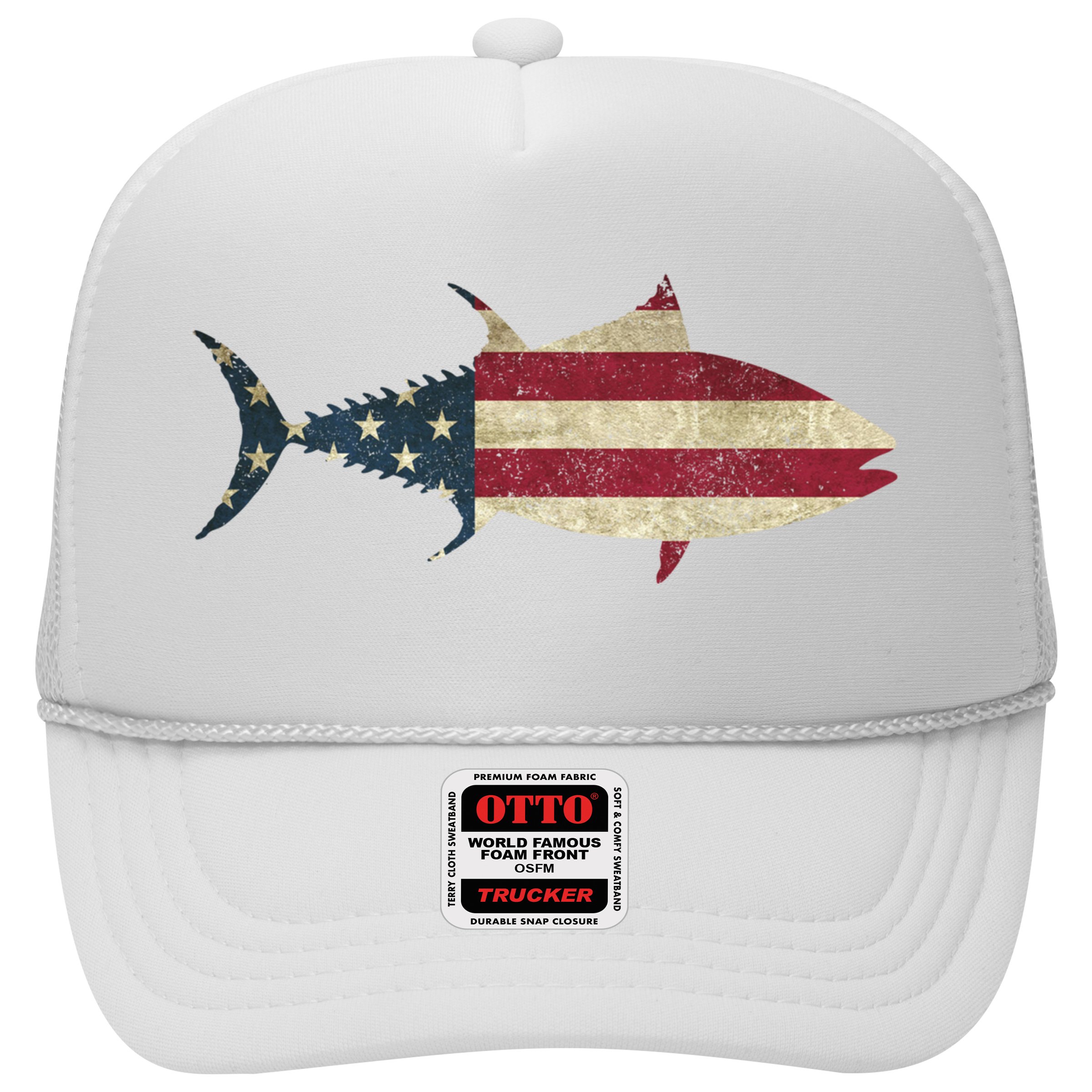 Tuna Fishing American Flag Vintage Patriotic Fisherman Gift Great Gift Hat