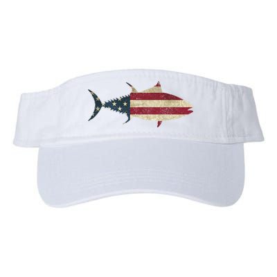 Tuna Fishing American Flag Vintage Patriotic Fisherman Gift Great Gift Visor