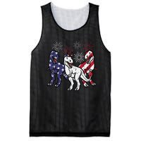 Trex Fireworks American Dino 4th Of July Boy Mesh Reversible Basketball Jersey Tank