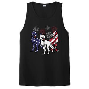 Trex Fireworks American Dino 4th Of July Boy PosiCharge Competitor Tank