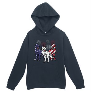 Trex Fireworks American Dino 4th Of July Boy Urban Pullover Hoodie