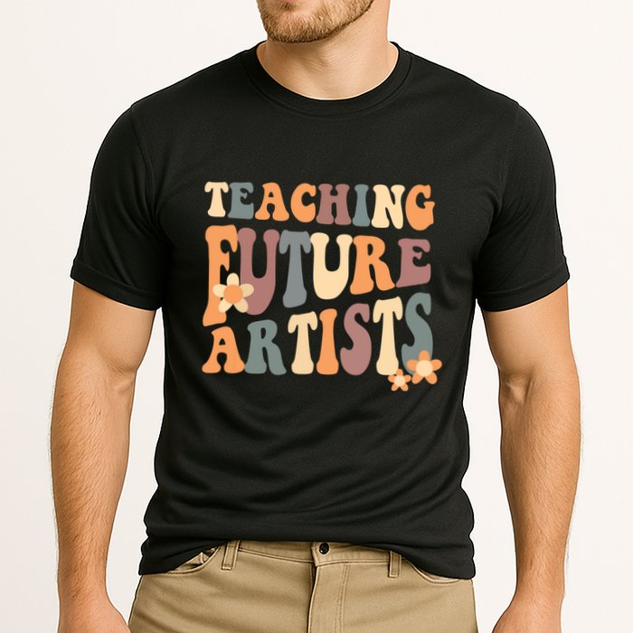 Teaching Future Artists Retro Teacher Students Cooling Performance Crew T-Shirt