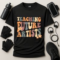 Teaching Future Artists Retro Teacher Students Cooling Performance Crew T-Shirt