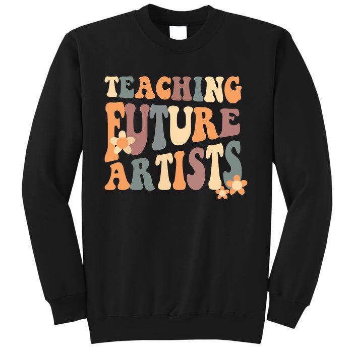 Teaching Future Artists Retro Teacher Students Sweatshirt