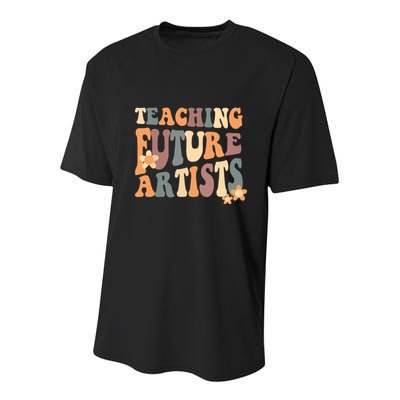 Teaching Future Artists Retro Teacher Students Youth Performance Sprint T-Shirt