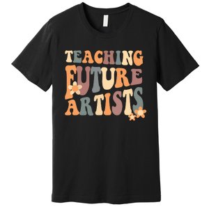 Teaching Future Artists Retro Teacher Students Premium T-Shirt