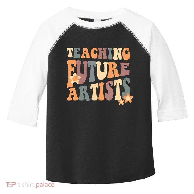 Teaching Future Artists Retro Teacher Students Toddler Fine Jersey T-Shirt