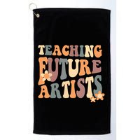 Teaching Future Artists Retro Teacher Students Golf Towel