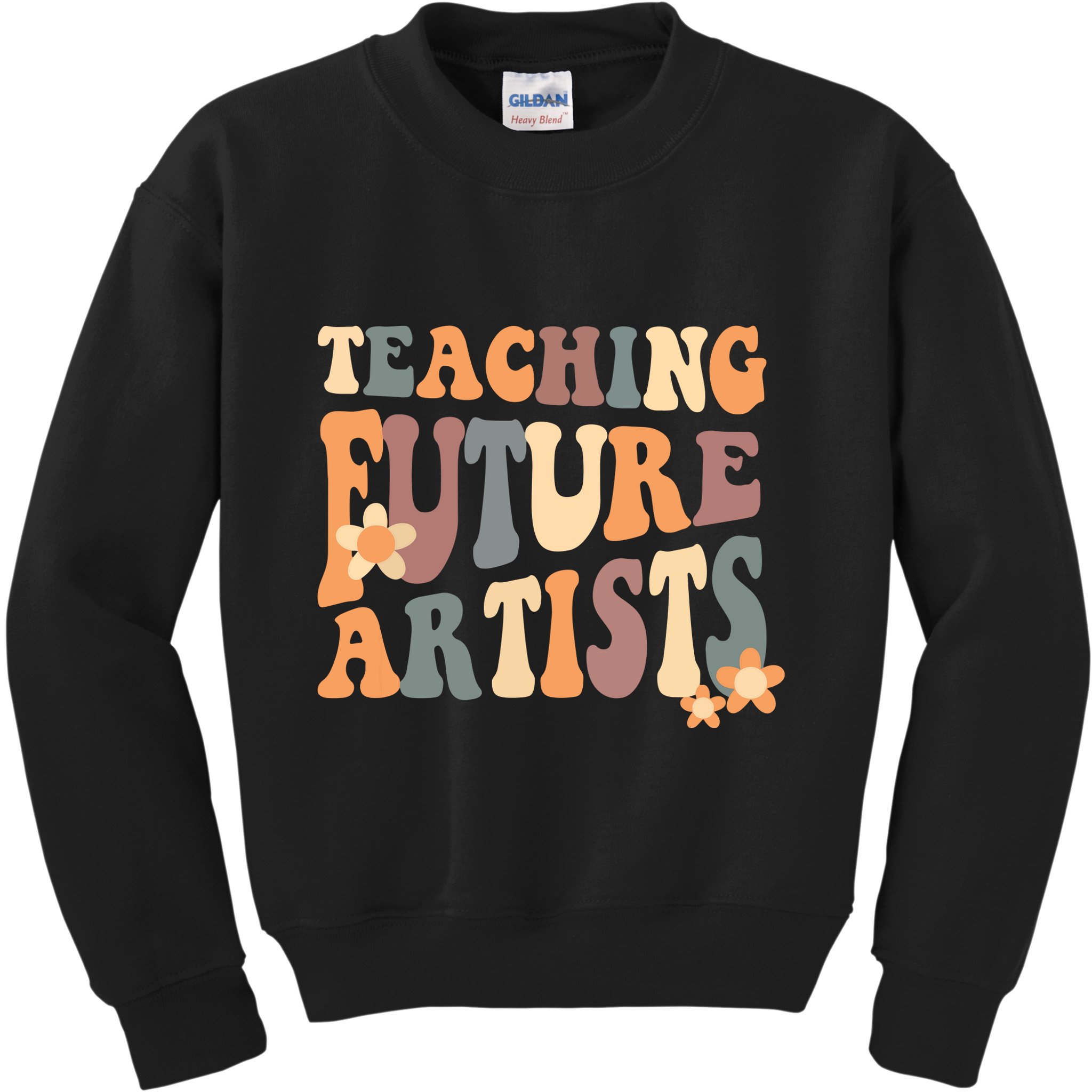 Teaching Future Artists Retro Teacher Students Kids Sweatshirt