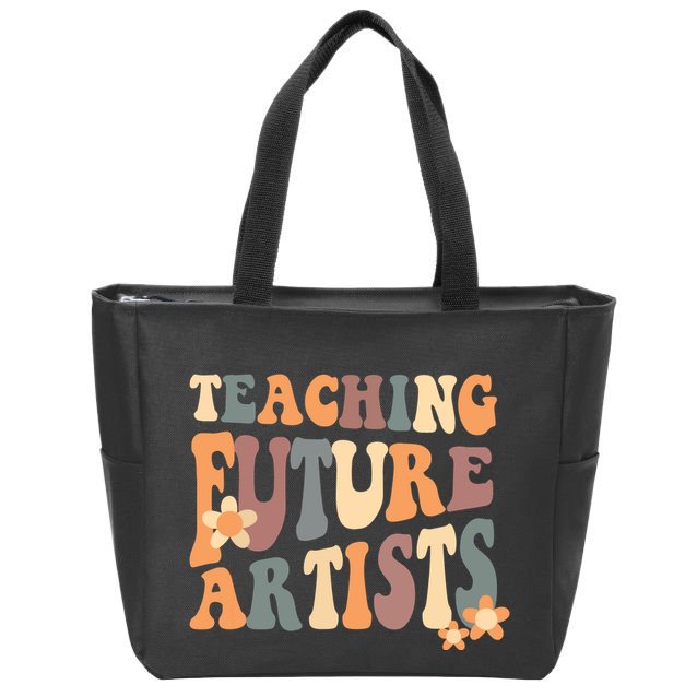 Teaching Future Artists Retro Teacher Students Zip Tote Bag
