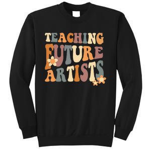 Teaching Future Artists groovy Teacher Students Sweatshirt