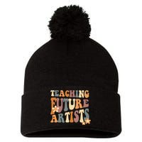 Teaching Future Artists groovy Teacher Students Pom Pom 12in Knit Beanie