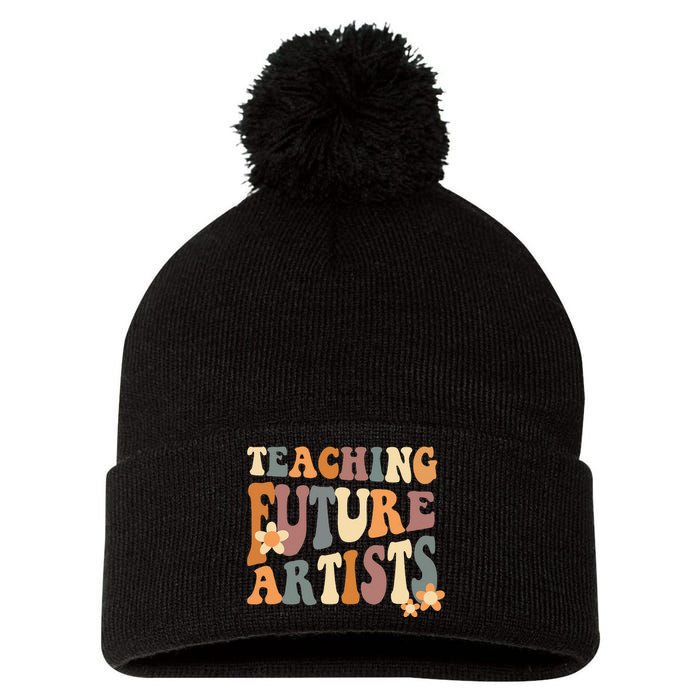 Teaching Future Artists groovy Teacher Students Pom Pom 12in Knit Beanie