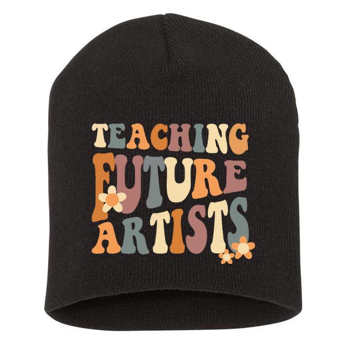 Teaching Future Artists groovy Teacher Students Short Acrylic Beanie