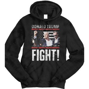 Trump Fist American Flag Patriotic Pride Tie Dye Hoodie