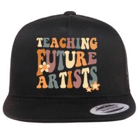 Teaching Future Artists Retro Teacher Students Wo Flat Bill Trucker Hat