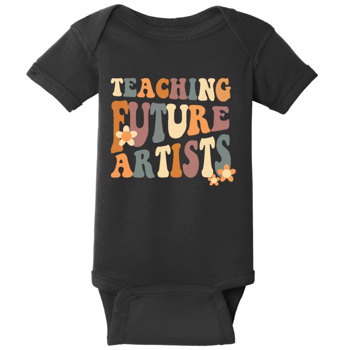 Teaching Future Artists Retro Teacher Students Wo Baby Bodysuit