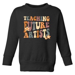 Teaching Future Artists Retro Teacher Students Wo Toddler Sweatshirt